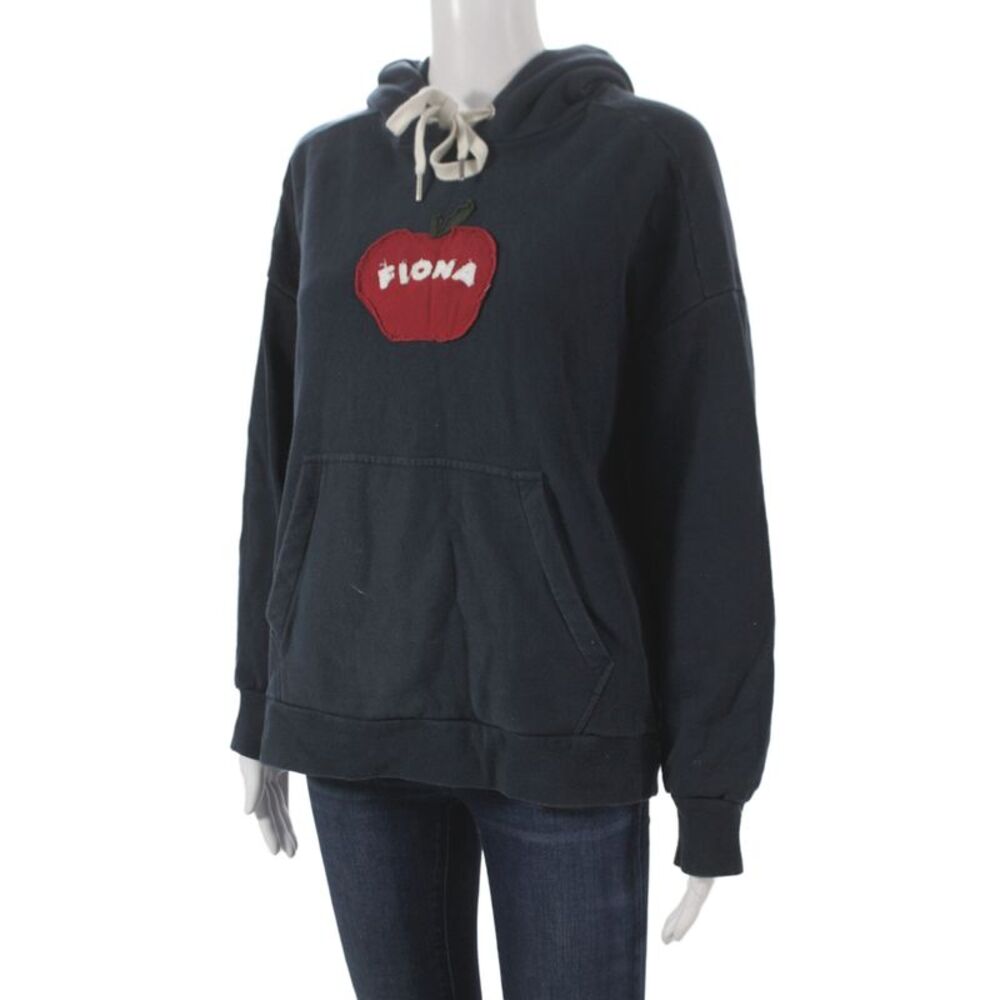 Rag & Bone Womens Pullover Hoodie Black 100% Organic Cotton Size L - Picture 2 of 6